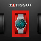 Tissot Everytime Gent Green Dial Silver Mesh Bracelet Watch for Men - T143.410.11.091.00 Authentic Buy Shop Now