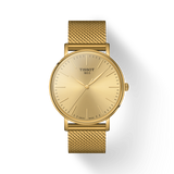 Tissot Everytime Gent Gold Dial Gold Mesh Bracelet Watch for Men - T143.410.33.021.00 Authentic Buy Shop Now