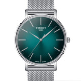 Tissot Everytime Gent Green Dial Silver Mesh Bracelet Watch for Men - T143.410.11.091.00 Authentic Buy Shop Now