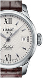 Tissot Le Locle Automatic Lady Silver Dial Brown Leather Strap Watch For Women - T41.1.113.77 Authentic Buy Shop Now