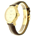 Tissot T Classic Le Locle Automatic Gold Dial Maroon Leather Strap Watch For Men - T41.5.413.73 Authentic Buy Shop Now