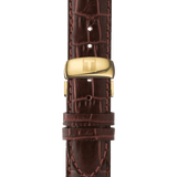 Tissot Le Locle Automatic Gold Dial Brown Leather Strap Watch For Men - T41.5.413.73 Authentic Buy Shop Now
