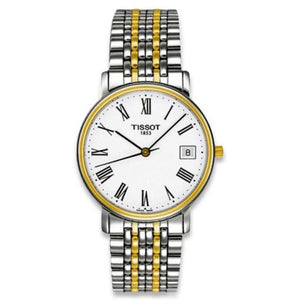 Tissot T Classic Desire White Dial Two Tone Watch For Men - T52.2.481.13 Authentic Buy Shop Now