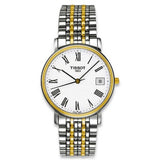 Tissot T Classic Desire White Dial Two Tone Watch For Men - T52.2.481.13 Authentic Buy Shop Now