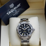 Tag Heuer Aquaracer Automatic Caliber 5 Black Dial Silver Steel Strap Watch for Men - WBD2110.BA0928 Authentic Buy Shop Now