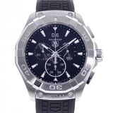 Tag Heuer Aquaracer Chronograph Black Dial Black Rubber Strap Watch for Men - CAY1110.FT6041 Authentic Buy Shop Now