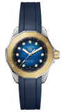 Tag Heuer Aquaracer Professional 200 Automatic Diamonds Blue Dial Blue Rubber Strap Watch for Women - WBP2450.FT6215 Authentic Buy Shop Now
