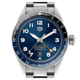 Tag Heuer Autavia Cosc GMT Automatic Blue Dial Silver Steel Strap Watch for Men - WBE511A.BA0650 Authentic Buy Shop Now