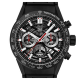 Tag Heuer Carrera Chronograph Steel & Ceramic Black Dial Black Rubber Strap Watch for Men - CBG2090.FT6145 Authentic Buy Shop Now