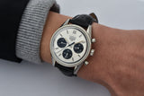 Tag Heuer Carrera Chronograph 60th Anniversary Silver Dial Black Leather Strap Watch for Men - CBK221H.FC8317 Authentic Buy Shop Now
