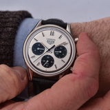 Tag Heuer Carrera Chronograph 60th Anniversary Silver Dial Black Leather Strap Watch for Men - CBK221H.FC8317 Authentic Buy Shop Now