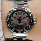 Tag Heuer Formula 1 Quartz Anthracite Dial Silver Steel Strap Watch for Men - WAZ1018.BA0842 Authentic Buy Shop Now
