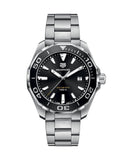 Tag Heuer Aquaracer Quartz Black Dial Silver Steel Strap Watch for Men - WAY101A.BA0746 Authentic Buy Shop Now