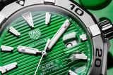 Tag Heuer Aquaracer Calibre 5 Automatic Green Dial Silver Steel Strap Watch for Men - WAY2015.BA0927 Authentic Buy Shop Now