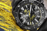 Tag Heuer Aquaracer Calibre 5 Black NATO Strap Carbon Dial Watch for Men - WBD218B.FC6446 Authentic Buy Shop Now