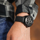 Tag Heuer Formula 1 Automatic Chronograph Black Dial Black Leather Strap Watch for Men - CAZ2011.FT8024 Authentic Buy Shop Now