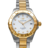 Tag Heuer Aquaracer White Mother of Pearl Dial Two Tone Steel Strap Watch for Women - WBD1322.BB0320 Authentic Buy Shop Now