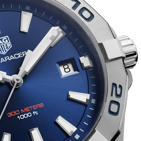 Tag Heuer Aquaracer Blue Dial Silver Steel Strap Watch for Men - WBD1112.BA0928 Authentic Buy Shop Now