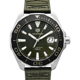 Tag Heuer Aquaracer Black Dial Khakhi Green NATO Strap Watch for Men - WAY101E.FC8222 Authentic Buy Shop Now