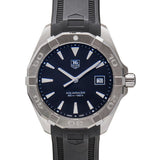 Tag Heuer Aquaracer Quartz Black Dial Black Rubber Strap Watch for Men - WAY1110.FT8021 Authentic Buy Shop Now