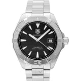 Tag Heuer Aquaracer Automatic Black Dial Silver Steel Strap Watch for Men - WAY2110.BA0928 Authentic Buy Shop Now