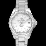 Tag Heuer Aquaracer Diamonds Mother of Pearl Dial Silver Steel Strap Watch for Women - WBD1313.BA0740 Authentic Buy Shop Now