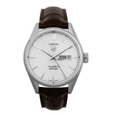 Tag Heuer Carrera Calibre 5 Automatic White Dial Brown Leather Strap Watch for Men - WAR201B.FC6291 Authentic Buy Shop Now
