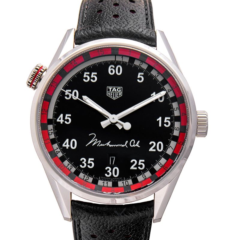 Tag Heuer Carrera Muhammad Ali Black Dial Watch for Men - WAR2A11.FC6337 Authentic Buy Shop Now