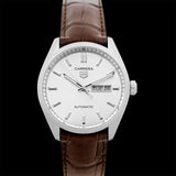 Tag Heuer Carrera Day Date Silver Dial Brown Leather Strap Watch for Men - WBN2011.FC6484 Authentic Buy Shop Now