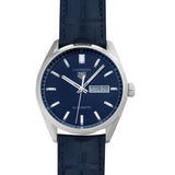Tag Heuer Carrera Day Date Blue Dial Blue Leather Strap Watch for Men - WBN2012.FC6502 Authentic Buy Shop Now