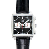 Tag Heuer Monaco Automatic Chronograph Black Dial Black Leather Strap Watch for Men - CBL2113.FC6177 Authentic Buy Shop Now