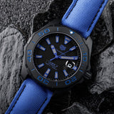 Tag Heuer Aquaracer Calibre 5 Automatic Titanium Black Dial Blue Nylon Strap Watch for Gents - WAY208B.FC6382 Authentic Buy Shop Now