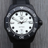 Tag Heuer Aquaracer Professional 300 Automatic White Dial Black Rubber Strap Watch for Men - WBP201D.FT6197 Authentic Buy Shop Now