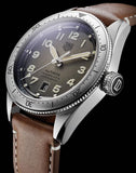 Tag Heuer Autavia Isograph Grey Dial Calfskin Brown Leather Strap Watch for Men - WBE5111.FC8267 Authentic Buy Shop Now