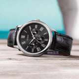Guess Wafer Analog Black Dial Black Leather Strap Watch For Men - W70016G1 Authentic Buy Shop Now