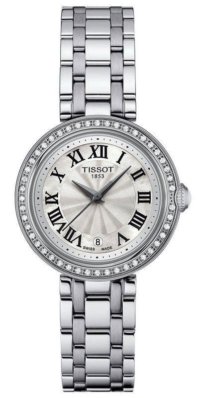Tissot Bellissima Small Lady Diamonds Silver Dial Silver Steel Strap Watch For Women - T126.010.61.113.00 Authentic Buy Shop Now