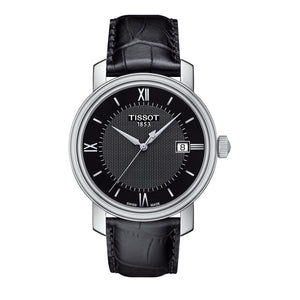 Tissot T Classic Bridgeport Black Dial Black Leather Strap Watch For Men - T097.410.16.058.00 Authentic Buy Shop Now