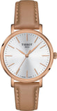Tissot Everytime Lady Silver Dial Brown Leather Strap Watch for Women - T143.210.36.011.00 Authentic Buy Shop Now