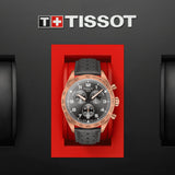 Tissot T Sport PRS 516 Chronograph Grey Dial Grey Leather Strap Watch for Men - T131.617.36.082.00 Authentic Buy Shop Now