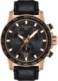 Tissot Supersport Chrono Black Dial Black Leather Strap Watch for Men - T125.617.36.051.00 Authentic Buy Shop Now