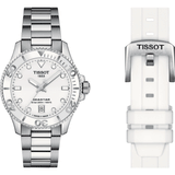 Tissot Seastar 1000 Lady White Dial Silver Steel Strap Unisex Watch - T120.210.11.011.00 Authentic Buy Shop Now