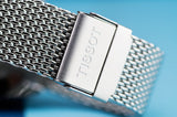 Tissot PR 100 Chronograph White Dial Silver Mesh Bracelet Watch For Men - T101.417.11.031.02 Authentic Buy Shop Now