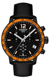 Tissot T Sport Quickster Chronograph Black Dial Black Rubber Strap Watch For Men - T095.417.36.057.01 Authentic Buy Shop Now