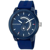 Tommy Hilfiger Denim Quartz Blue Dial Blue Rubber Strap Watch for Men - 1791482 Authentic Buy Shop Now