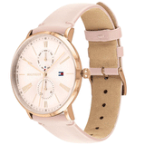 Tommy Hilfiger Jenna Analog Pink Dial Pink Leather Strap Watch for Women - 1782071 Authentic Buy Shop Now
