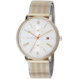 Tommy Hilfiger Jenna Quartz White Dial Two Tone Mesh Bracelet Watch for Women - 1782074 Authentic Buy Shop Now