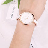 Michael Kors Jaryn Analog White Dial Two Tone Steel Strap Watch For Women - MK4342 Authentic Buy Shop Now