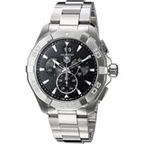 Tag Heuer Aquaracer Chronograph Black Dial Silver Steel Strap Watch for Men - CAY1110.BA0927 Authentic Buy Shop Now