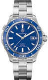 Tag Heuer Aquaracer Calibre 5 Automatic Blue Dial Silver Steel Strap Watch for Men - WAK2111.BA0830 Authentic Buy Shop Now