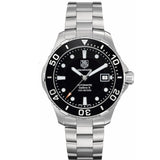 Tag Heuer Aquaracer Automatic Caliber 5 Black Dial Silver Steel Strap Watch for Men - WAN2110.BA0822 Authentic Buy Shop Now